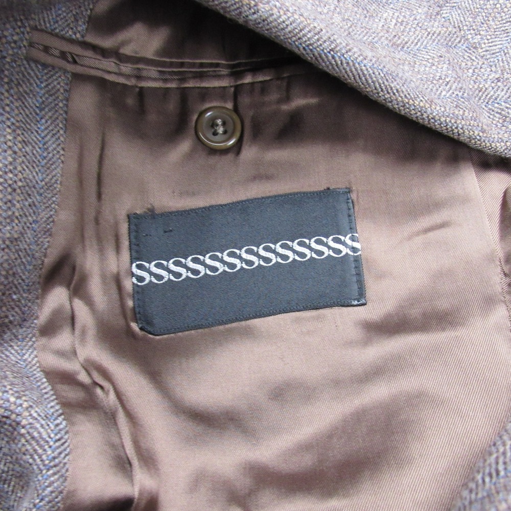 SSSSSSSSSSSSS Mens Brown Herringbone 100% Wool 2-Piece Suit Italy Size 38 26029 - Picture 4 of 15